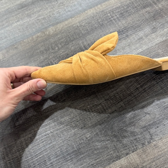 Miu Miu Camel Suede Knotted Mules - Picture 3 of 4